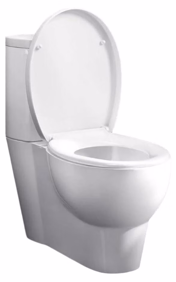 Copertura per WC con sistema di chiusura rallentata e azione antibatterica, forma a "O" | Bianco