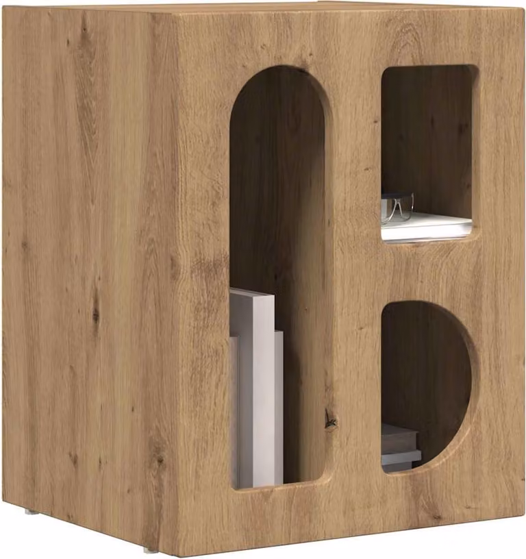 Comodino Rovere artigianale 40 x 35 x 50 cm Legno multistrato