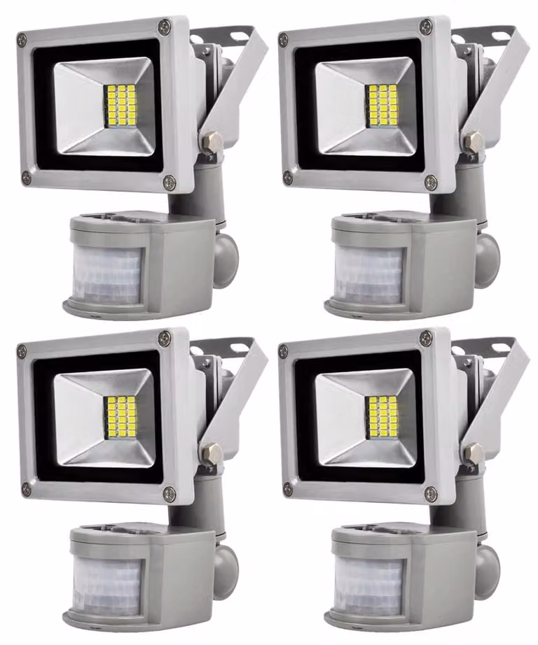 Greenmigo 4x 20W SMD LED proiettore con rilevatore di movimento faretto bianco freddo IP65 impermeabile Lampada LED lampadario a muro proiettore LED lampada da giardino
