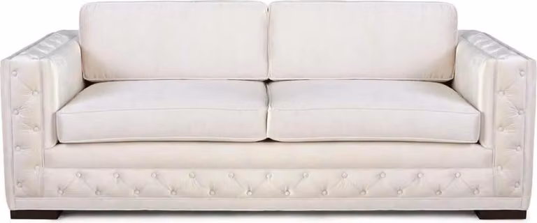 Weiß Chesterfield Modern Design Couchen Textil Sofa Kreative Möbel 3 Sitzer