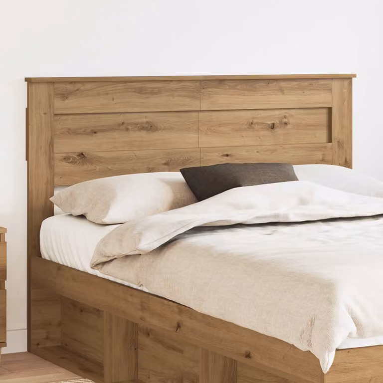 Testiera per letto vidaXL in legno ingegnerizzato rovere marrone con finitura lucida e stile minimalista