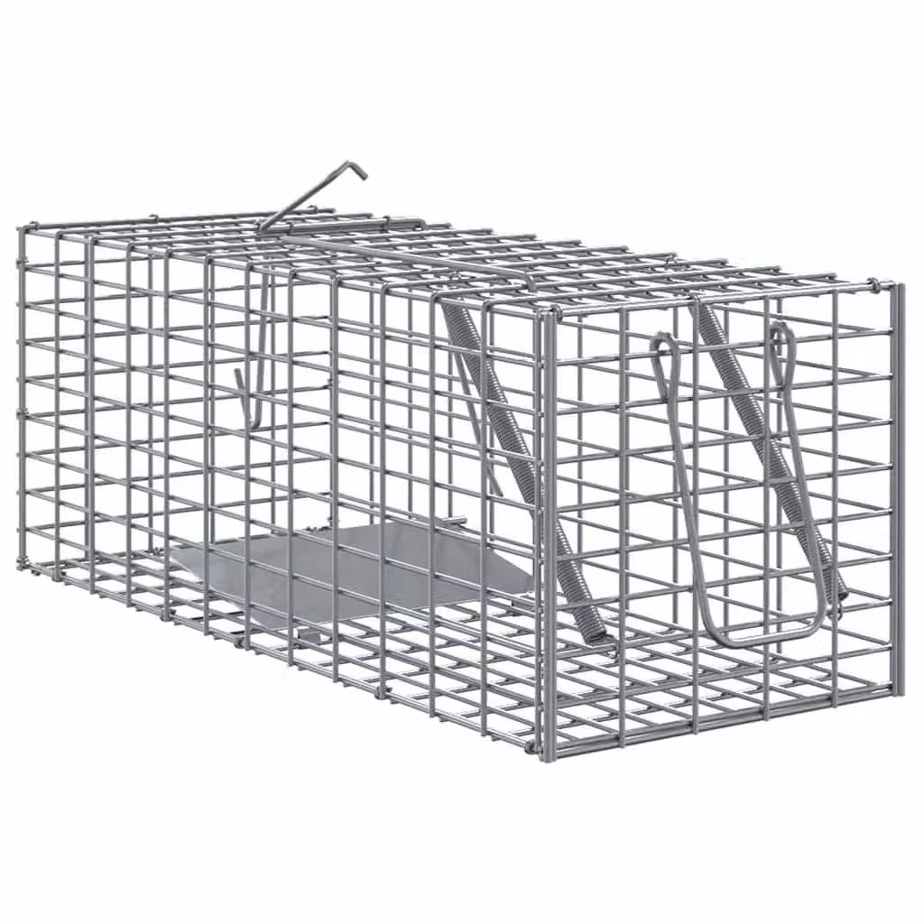 Trappola per animali vidaXL in acciaio, colore antracite, L: 31 cm, P: 13 cm, H: 12 cm