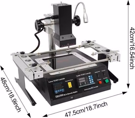 Stazione di riparazione BGA - 1250 W - Riscaldamento a infrarossi - Alluminio - Saldatrice professionale