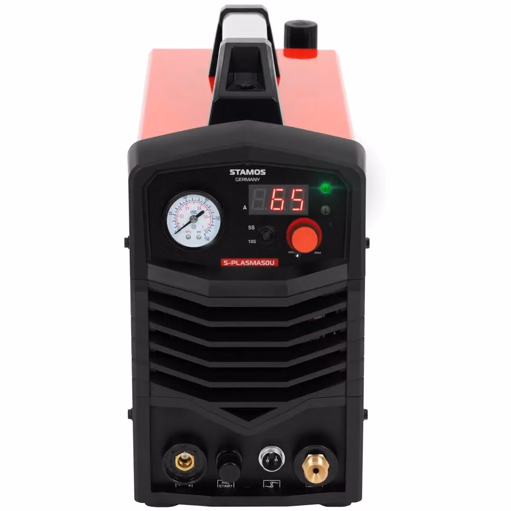 Taglierina al plasma 50A con tecnologia IGBT e accensione HF, colore rosso, in plastica e acciaio – 2