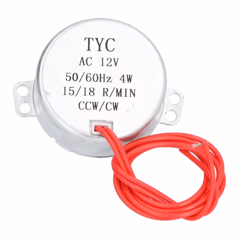set di accessori per motore sincrono a 2 pezzi, 15/18 giri/min, rotazione oraria/antioraria, 4 W, 12 V CA, 50 TYC