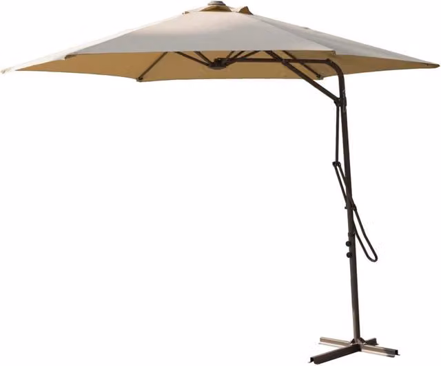 Ombrellone da giardino a braccio COSMA modello Zenith in alluminio con telo in poliestere colore beige Ø 3 m