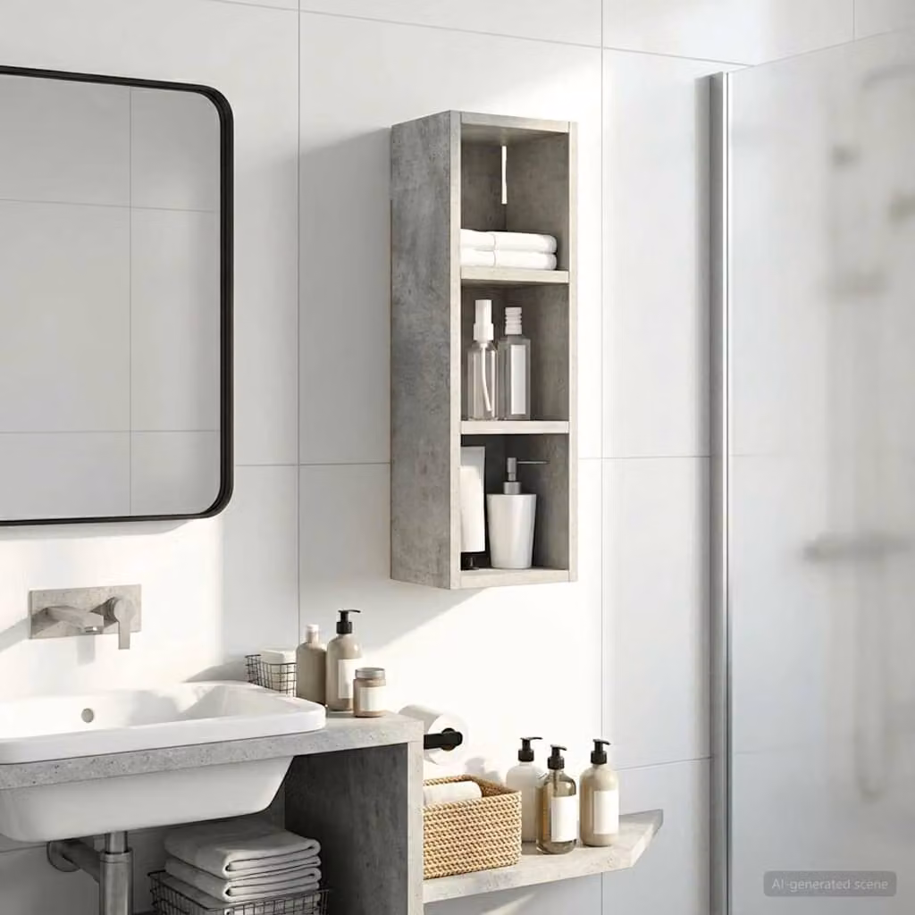 Armadio da bagno a muro vidaXL Grigio, L/P/H: 20 x 16 x 62,5 cm