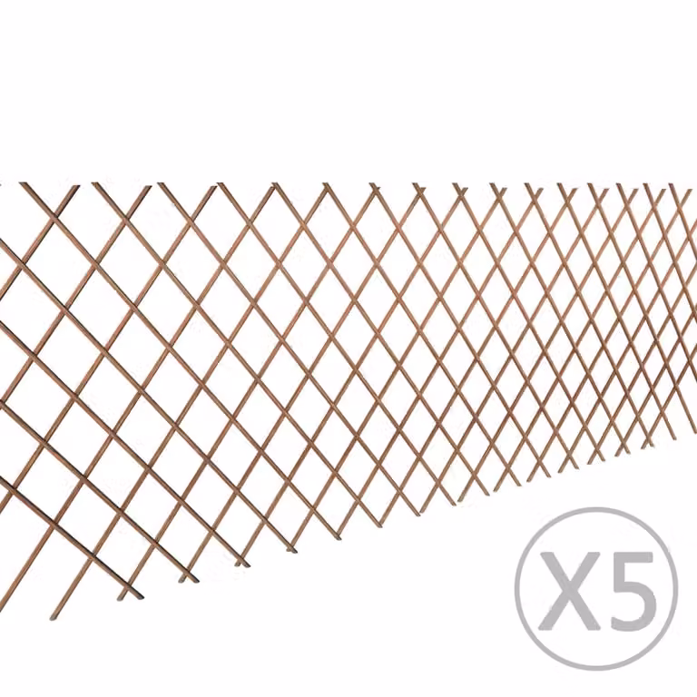 vidaXL Recinzione in vimini 5 pezzi 180x90 cm