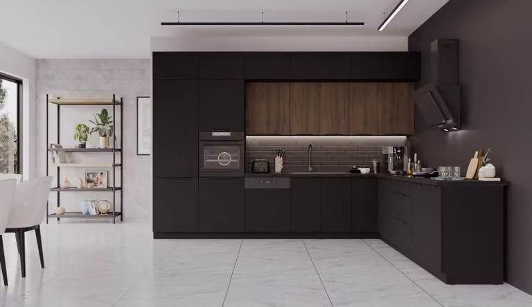 Cucina ad angolo SIENA + MONZA 350x290 cm Cucina componibile Cucina ad angolo Cucina XL Spazio contenitivo