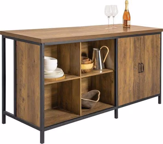 Blocco cucina - Stile moderno - Legno/acciaio inossidabile