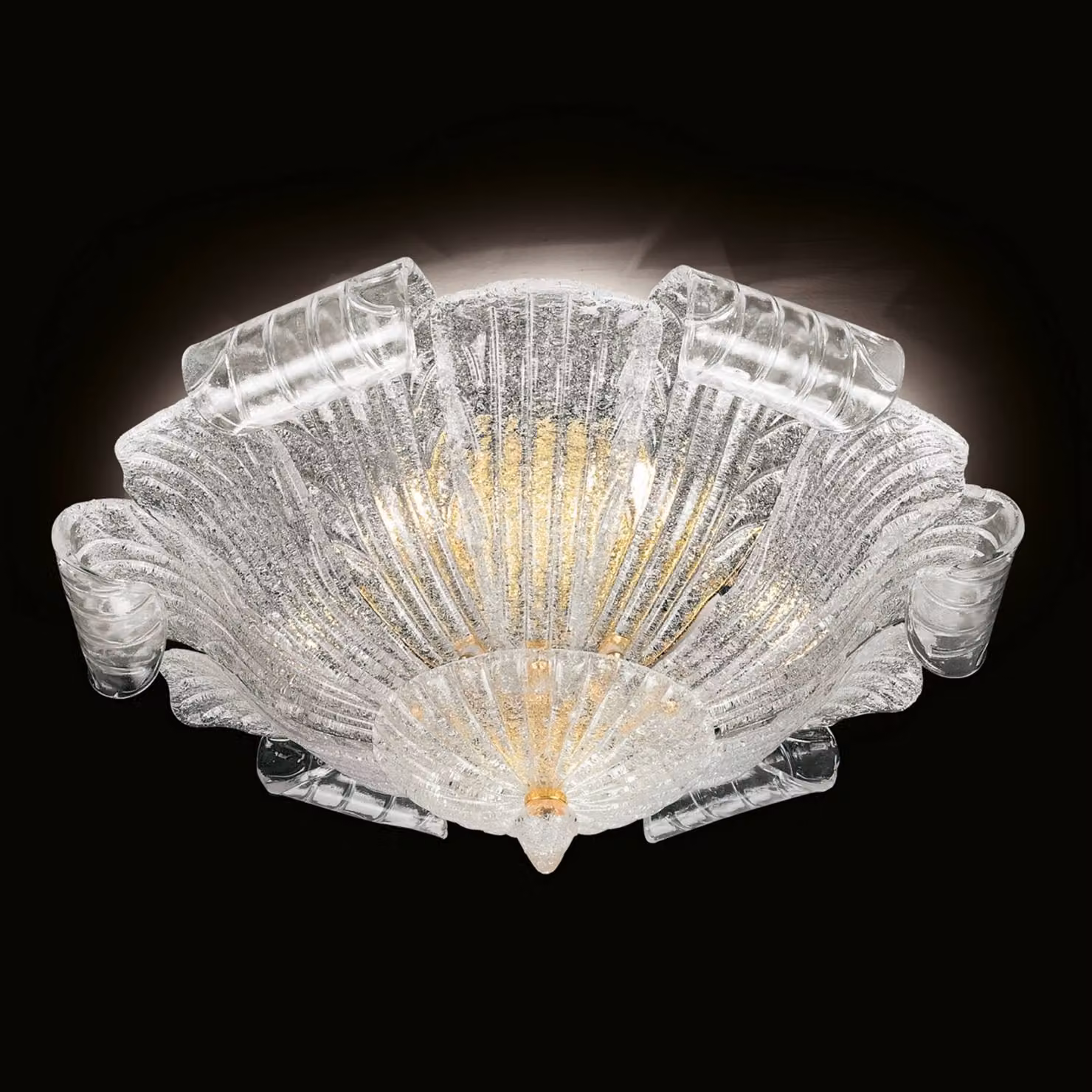 Novaresi Plafoniera soffitto TARTARUGA, dimmerabile, Chiaro / Trasparente, Soggiorno / Sala da pranzo, Metallo, Plafoniera