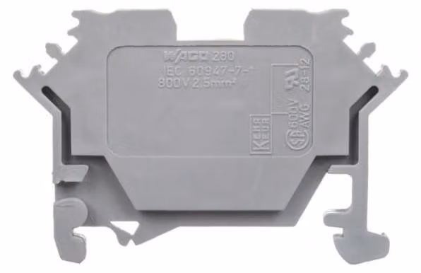 Terminale passante 0,08-2,5 mm² grigio - Morsettiera di alimentazione 5 mm 24 A 280-601