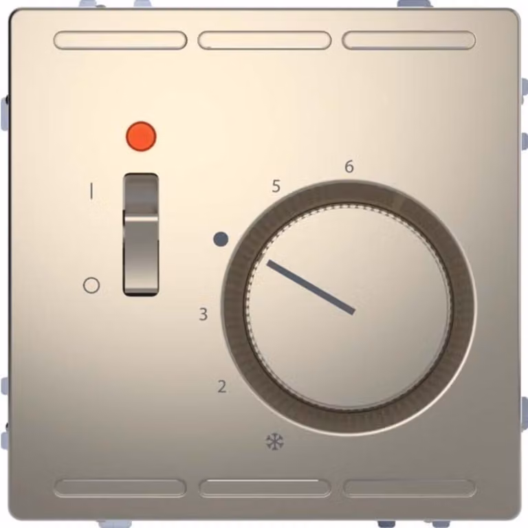 MERTEN MEG5760-6050 Termostato ambiente 230 V, finitura nichel metallizzato, design di sistema