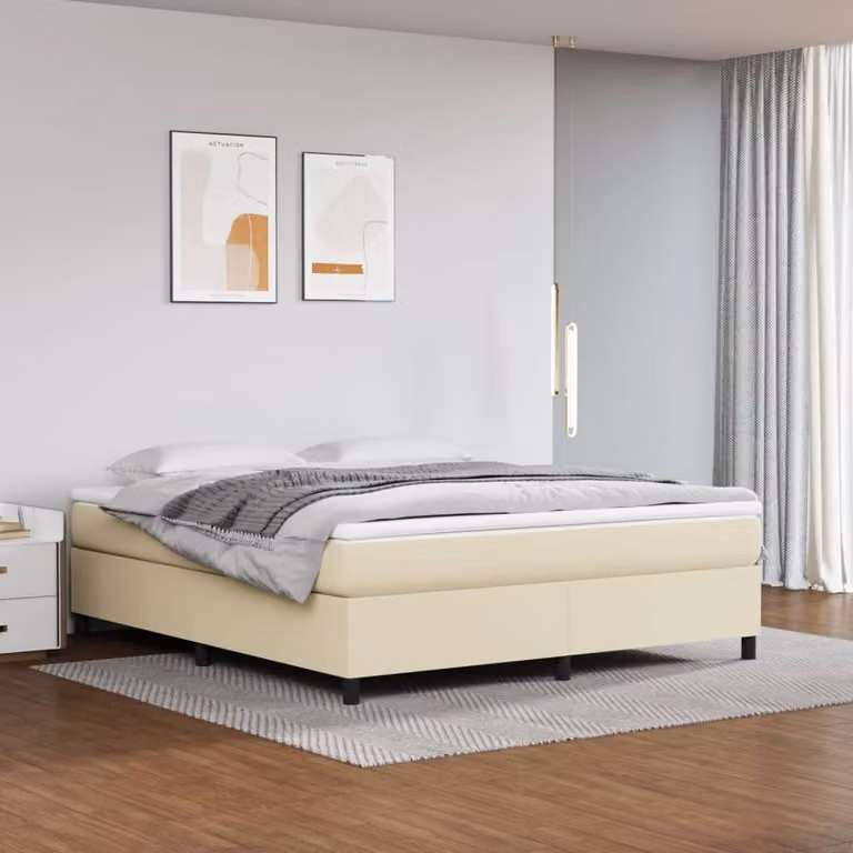Maison Exclusive - Struttura letto boxspring color crema 180x200 cm in ecopelle