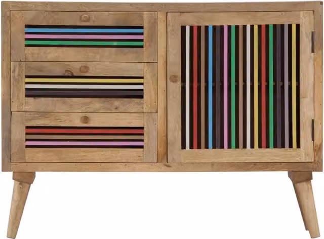 Credenza 100x30x75 cm in Legno Massello di Mango 249866