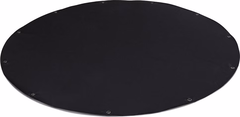 (600g/m²) Telone tondo per camion/telo in PVC con occhielli da 20 mm (nero RAL9005, 220 cm) Telo per piscina Telone per piscina Sottostrato per piscina Telone protettivo per piscina
