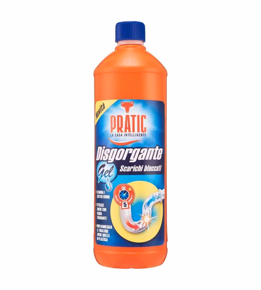 Disgorgante Pratic Gel per Scarichi Bloccati - 1000 ml