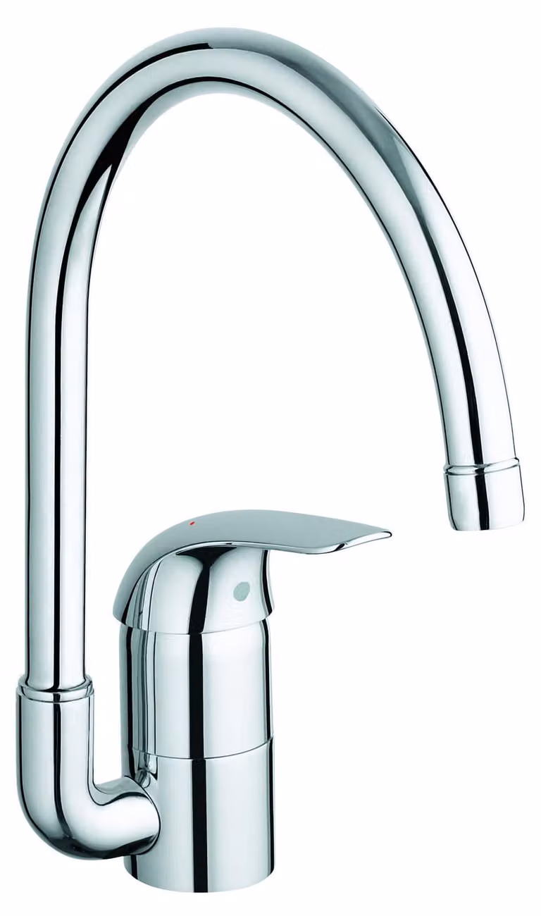 Miscelatore monocomando da 1/2", cromato, con cartuccia in Vetroceramica da 46 mm