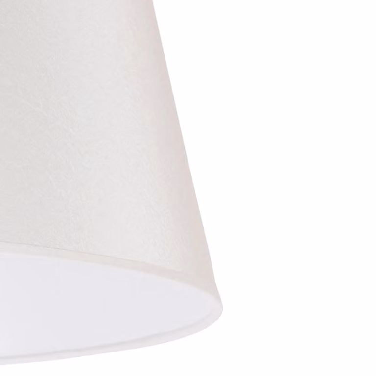 Paralume Cone altezza 25,5 cm, chintz ecru/bianco Duolla, Crema / Ambra, Tessuto / Stoffa / Seta