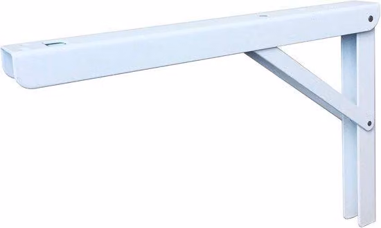 Console ribaltabile regolabile Acciaio al carbonio verniciato a polvere bianco