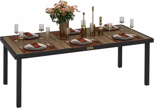 Tavolo da pranzo allungabile per esterni in alluminio ¨C Minimal ¨C 8 posti, grigio
