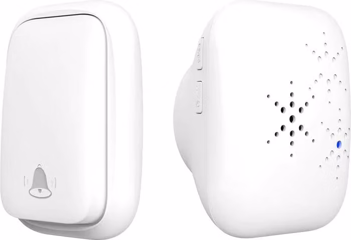 ZELURXX Campanello wireless senza batterie, impermeabile, portata 180 m, 38 melodie, ricevitore con presa di corrente, un trasmettitore, un ricevitore