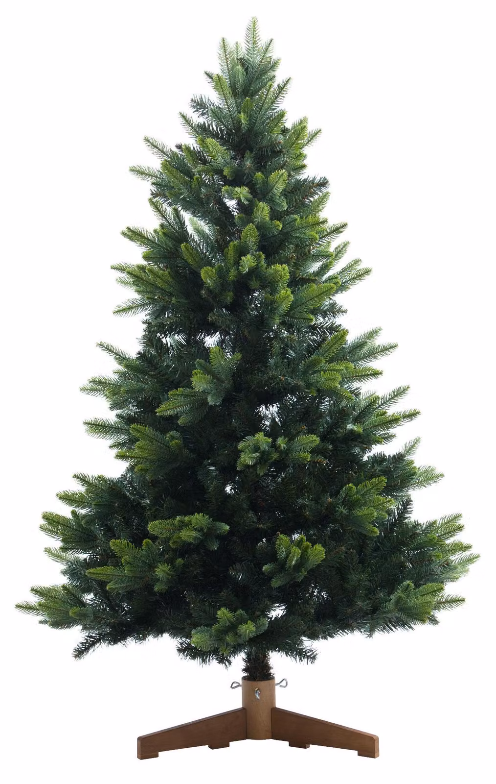 Albero di Natale artificiale Zelsius, 150 cm, abete artificiale con supporto in legno, aspetto naturale