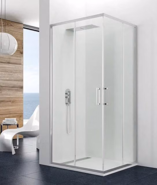 Box doccia angolare PRESTIGE 80x75 cm (77-80/72-74) cromo lucido vetro trasparente