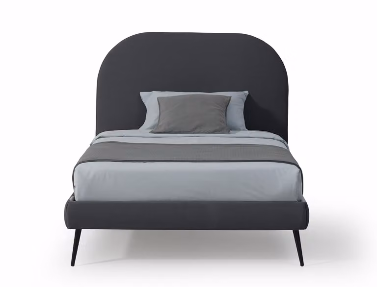 Letto Piazza e Mezza in Tessuto SYDNEY Grigio scuro