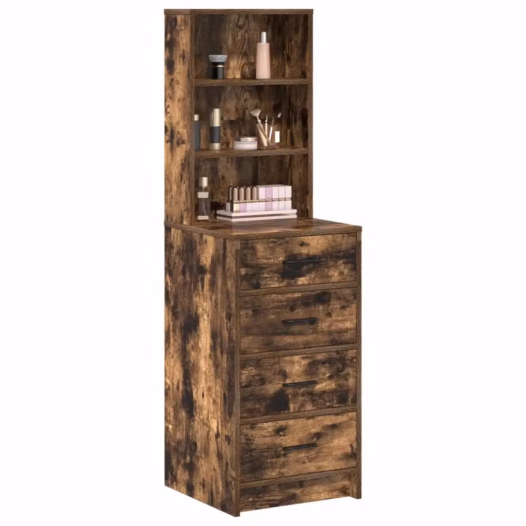 Credenza moderna vidaXL in legno rovere color marrone, L 40 cm x P 41 cm x H 135 cm – 2