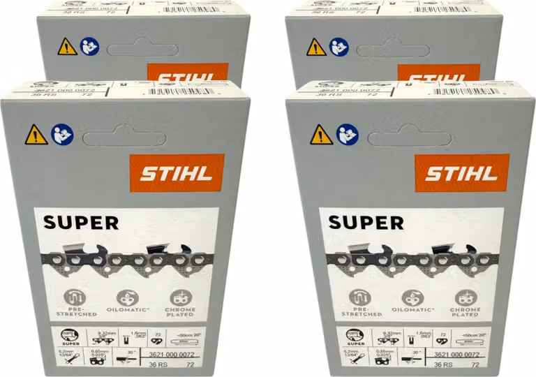 Catena Stihl 4x 3/8" Rapid Super 3 (RS3) 50 cm 3/8" 1,6 mm 72 TG 4 pezzi ( 4x 36260000072 )
