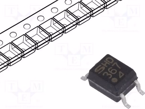 1 optoaccoppiatore, canali: 1, tecnologia SMD, tensione di uscita (Uce): 80V, modello: PC367NJ0000F. Optoaccoppiatore - uscita