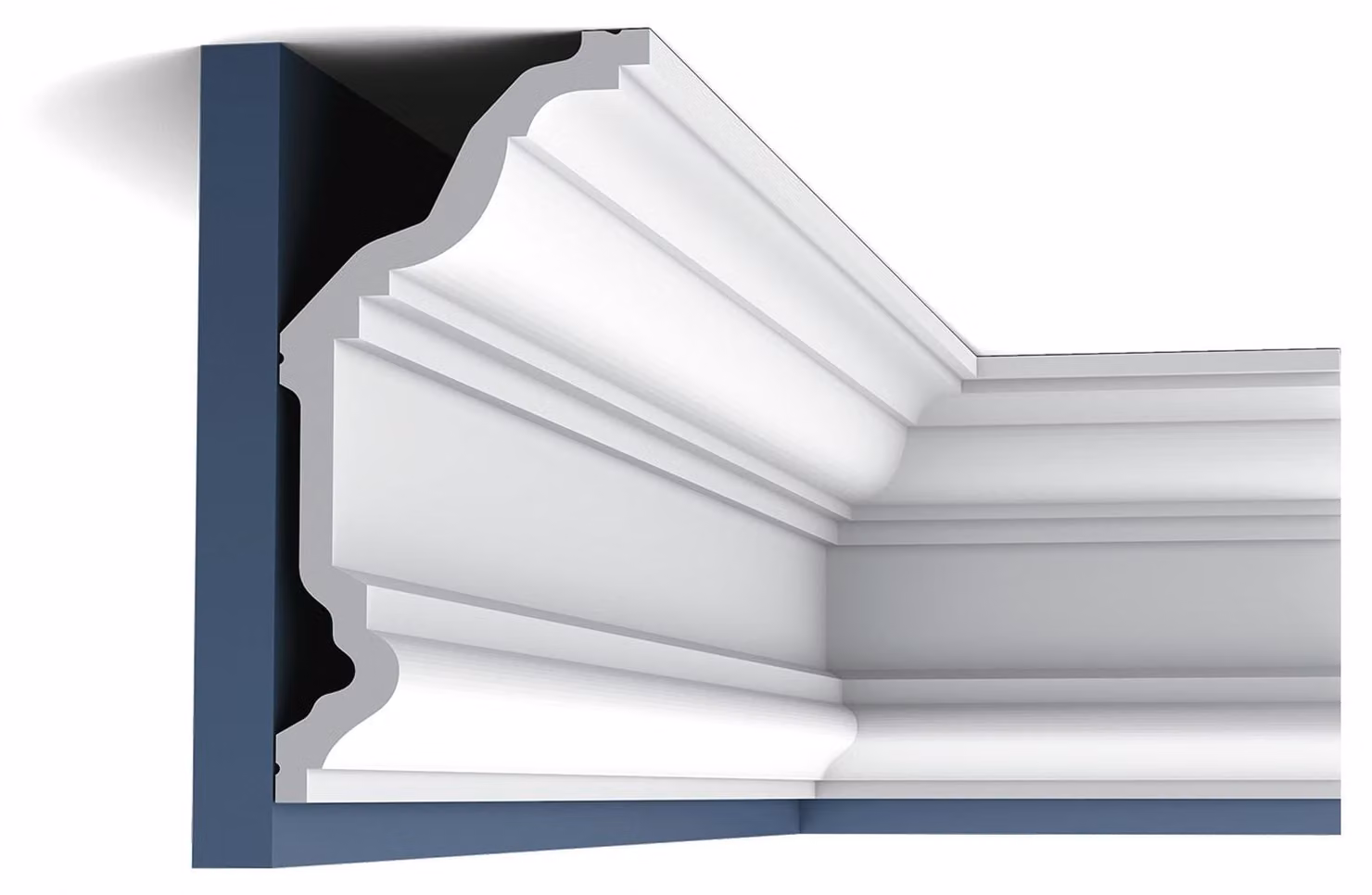 Orac Decor C332 Luxxus profilo decorativo a soffitto a parete modanatura decorativa a stucco profilo decorativo a cornice modanatura decorativa ad angolo | 2 metri