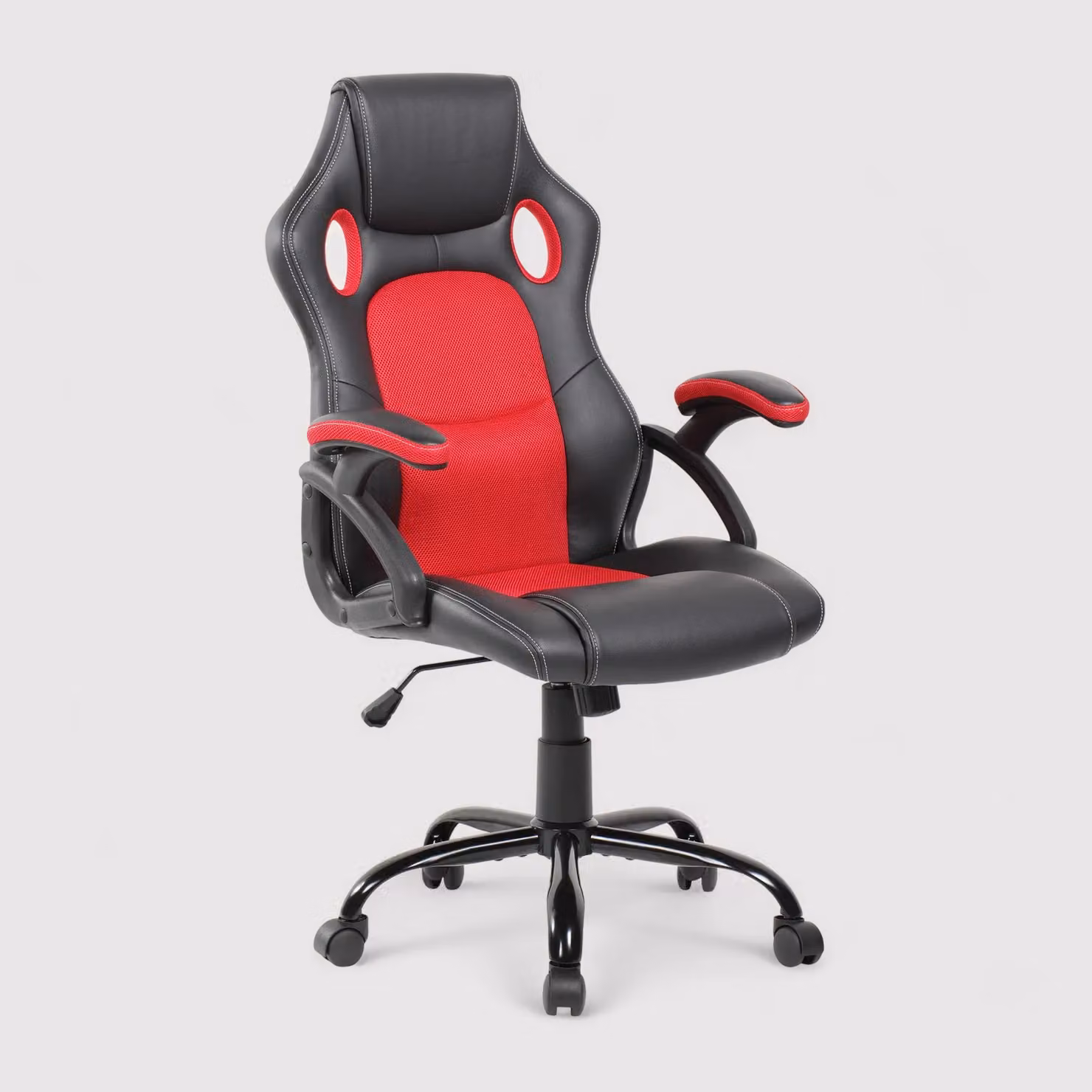 Leonotis - Poltrona da ufficio ergonomica rossa e nera