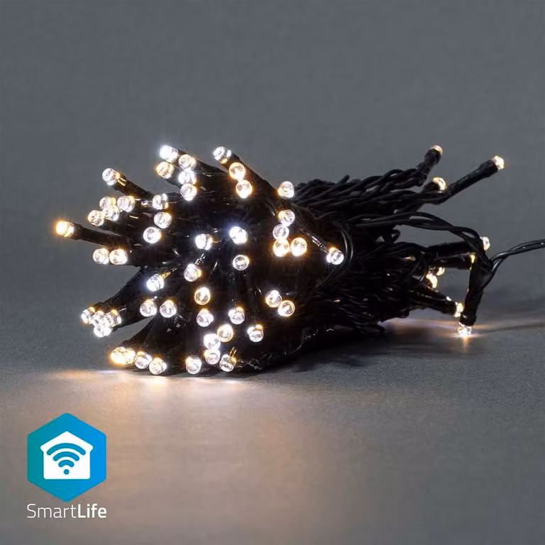 Luci di Natale SmartLife | Stringa | Wi-Fi | Bianco caldo o freddo | 50 LED | 5,00 m | Android™ / IOS