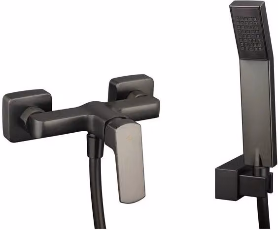 Miscelatore per doccia incassato Marriot Titanio in ottone colore gunmetal