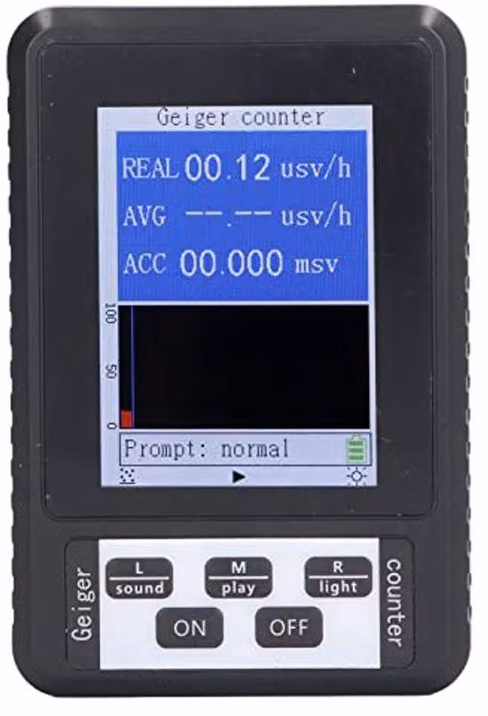 Contatore Geiger con display LCD, alta sensibilità, portatile, per uso domestico