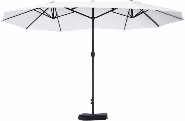 Ombrellone da giardino 12 stecche ¨C zephmum ¨C beige 455x265x238 cm