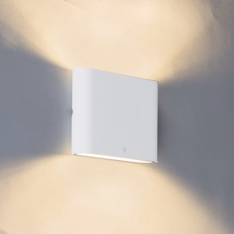 Moderna lampada da esterno bianca, 11,5 cm, con batteria LED inclusa