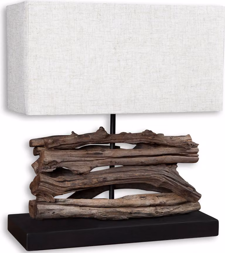 Lampada da tavolo 35x15cm u. 40cm di altezza lampada in legno lampada da tavolo legno driftwood