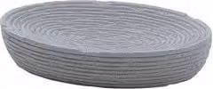 Porta sapone da appoggio Gedy Gemini Grigio rigato L: 14,4 cm, P: 9,8 cm, H: 2,8 cm