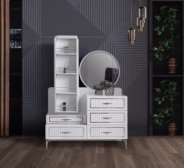 Schlafzimmer Kommode mit Spiegel Luxus Kommoden Sideboard 2tlg. Sideboard