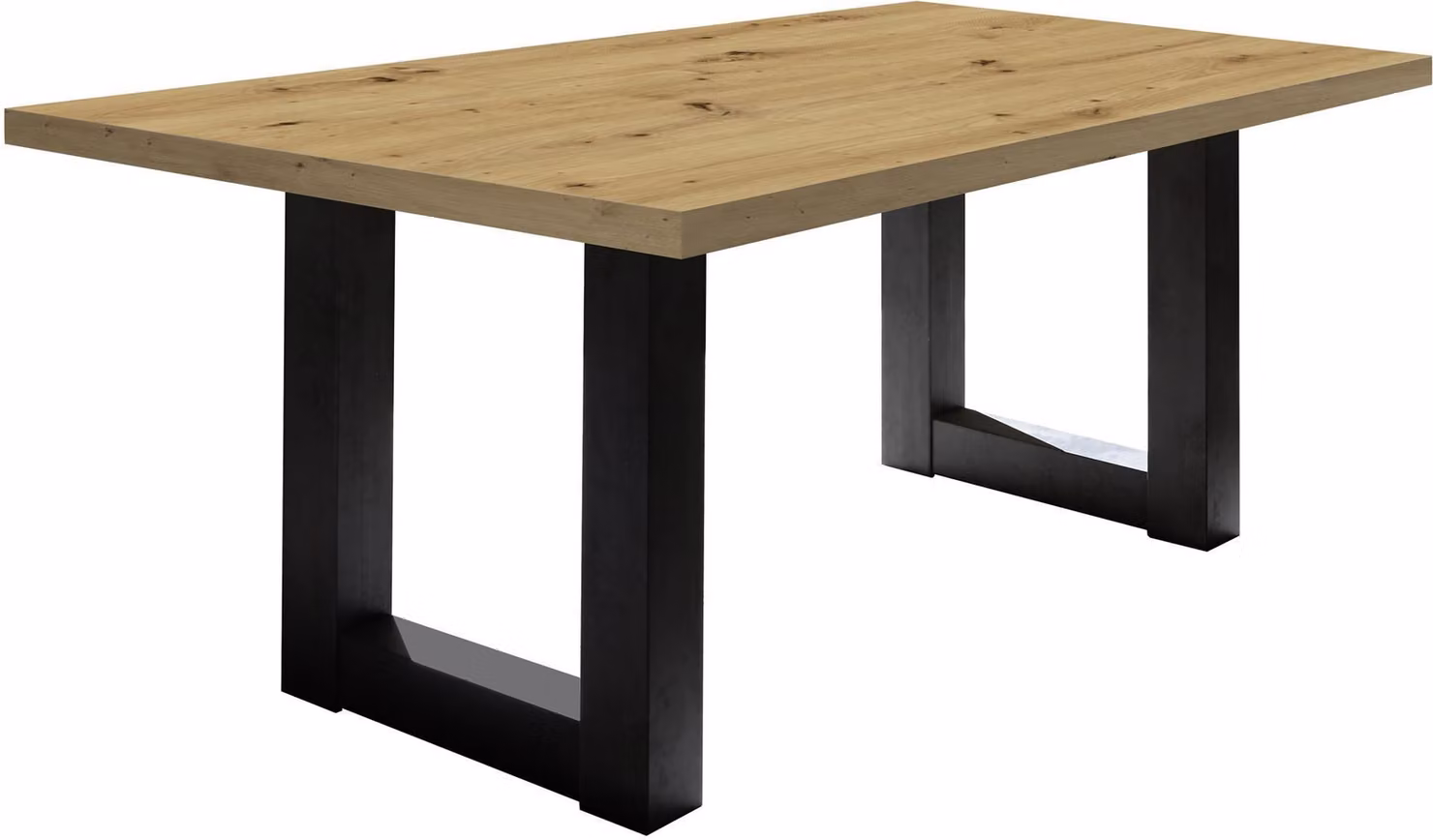 Tavolo da pranzo Eila 8 200 x 100 x 75 Tavolo da pranzo acciaio nero/rovere nodoso 13376-200