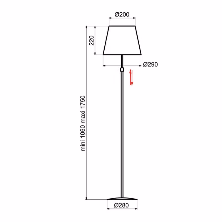 Aluminor Lampada da terra Store, Bianco / Opale, Soggiorno / Sala da pranzo, Metallo, Moderno, Lampada da terra