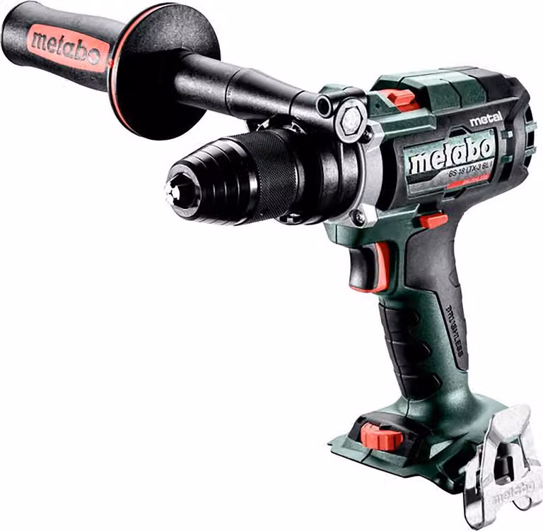 Metabo Akku-Bohrschrauber BS 18 LTX-3 BL I Metal ohne Akku, mit Zusatzhandgriff