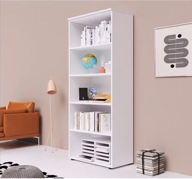 Modulo Ufficio a Giorno 212 cm con top e ante olmo– 90x45 cm