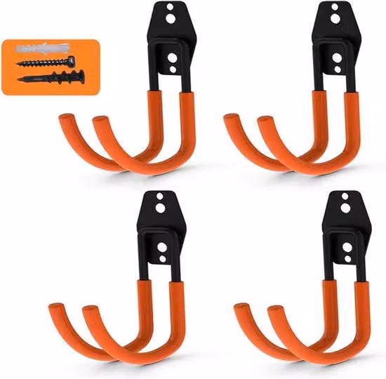 Ganci a J robusti in acciaio per l'organizzazione di officine e garage