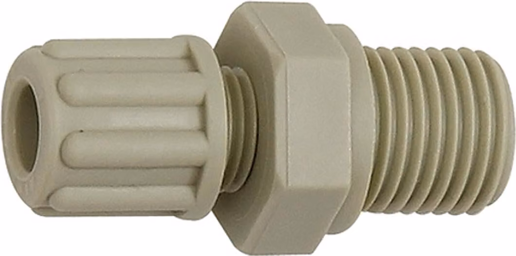 Raccordo Riegler diritto a vite G 1/2 a., per tubi da 9/12 mm, PP
