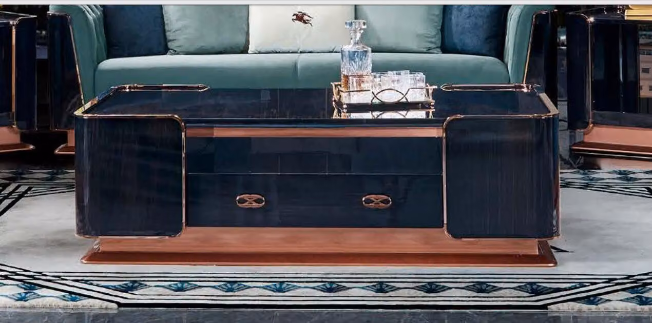 Couchtisch Holz Braun Edle Tische Modern Design Möbel Luxus Wohnzimmer Tisch