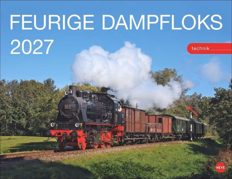 Calendario da parete 2027 - Locomotive potenti, 44 x 34 cm